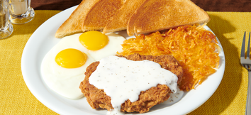 Denny's Country Fried Steak & Eggs