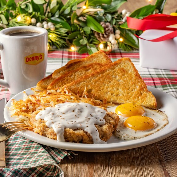 Denny's Country-Fried Steak & Eggs