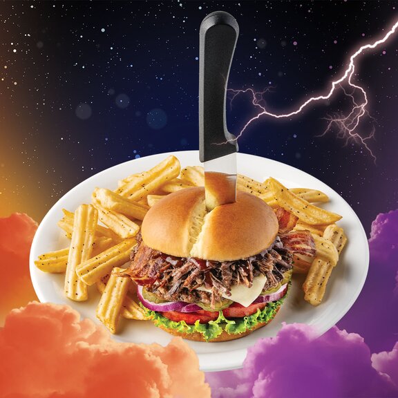Denny's He-Man Battle Burger