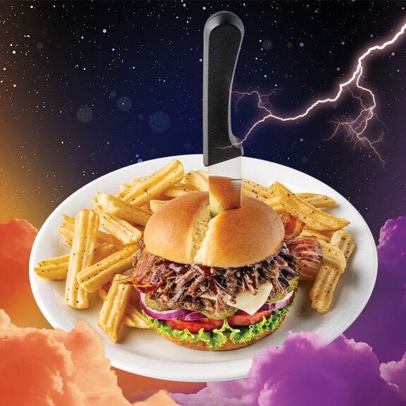 Denny's He-Man Battle Burger