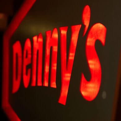 Denny's black and red logo